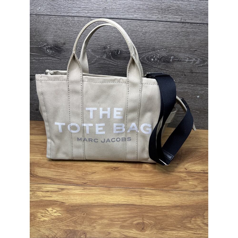 Marc Jacobs The Canvas Medium Tote Bag Beige 13x11”